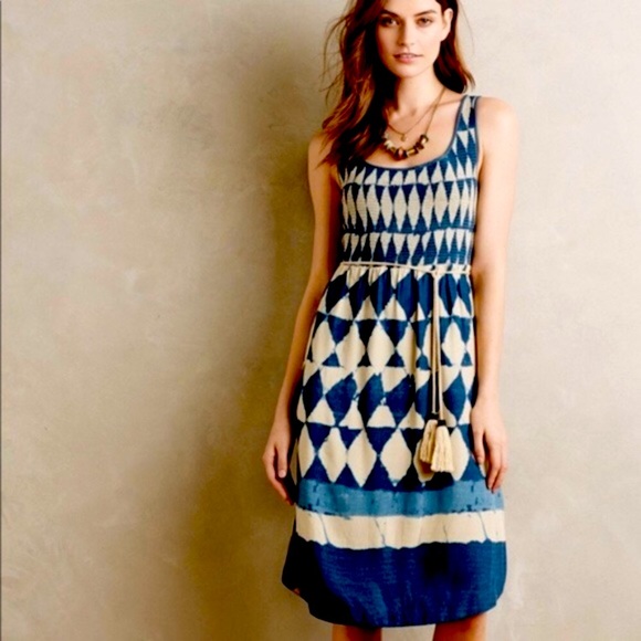 Anthropologie Dresses & Skirts - Maeve • Blue Diamond Tie Dye Calistia Dress
